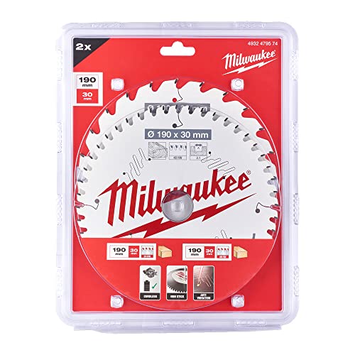 MILWAUKEE Klinge 190 x 30 mm Doppelpackung (2 Stück) – 4932479574 von Milwaukee
