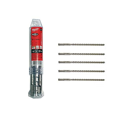 Milwauk 5 Stück SDS-Plus MX4 6x115 Nickel, 6x115 mm von Milwaukee