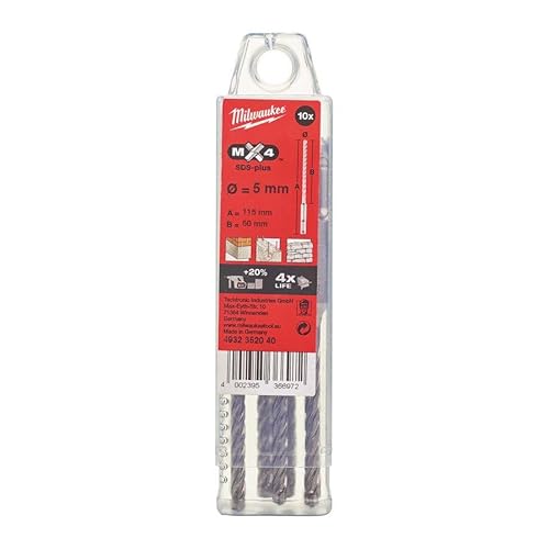Milwaukee Broca SDS-Plus MX4 8x110-10uds Milwaukee Broca SDS-Plus MX4 8x110-10uds von Milwaukee