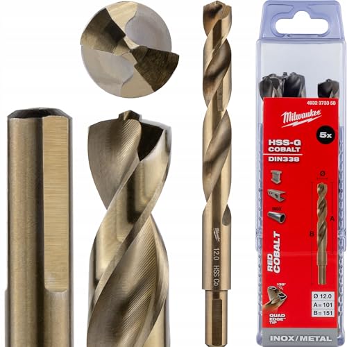 Milwaukee METALLBOHRER HSS-G Cobalt 12.0X151MM (5) 4932373358 von Milwaukee