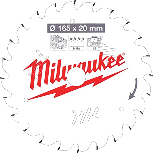 milw Milwaukee Kreissägeblatt 165/20mm 24Z Holz 4932471931 von Milwaukee