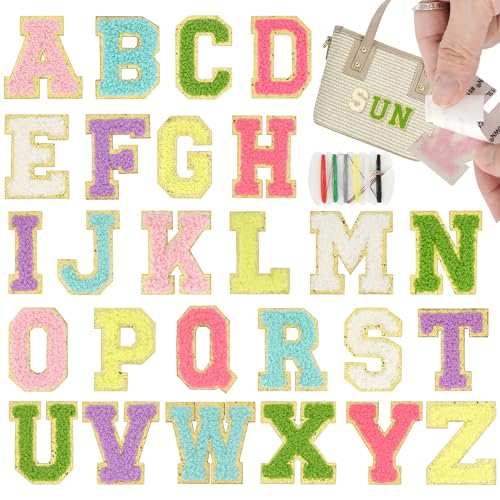 MilyaDE Chenille Patches 26 PCS Alphabet Buchstaben Selbstklebende A-Z Bügelbilder zum Aufbügeln Aufnähen für DIY Textildesign MilyaDE Chenille Patches 26 PCS Alphabet Buchstaben Selbstklebende A-Z Bügelbilder zum Aufbügeln Aufnähen für DIY Textildesign von MilyaDE