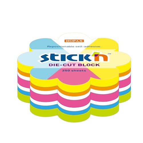 Queue für Haftnotizen in Blumenform, 250 Blatt, aus Papier, Neonfarben, 6,7 x 6,7 cm Mimbek Queue für Haftnotizen in Blumenform, 250 Blatt, aus Papier, Neonfarben, 6,7 x 6,7 cm Mimbek von Mimbek