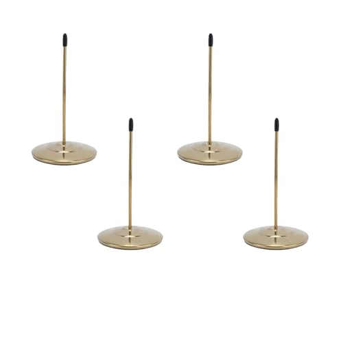 MIMDIXY 4PCS DESK Quittungshalter, Spike Stick Ticket Stabber Metal Bill Holder für Restaurant, Küche, Büro, Hotel (Golden glossy pole) von Mimdixy