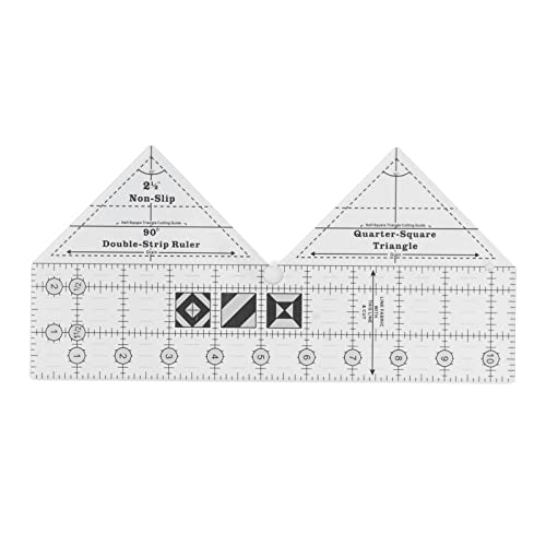 Mimdixy 90 -Grad -Herrscher, Doppelstreifen -Lineal -Streifen -Quilt -Lineal mit Grids Acryl -Doppelstreifen Lineal zum Quilt -Nähwerk von Mimdixy