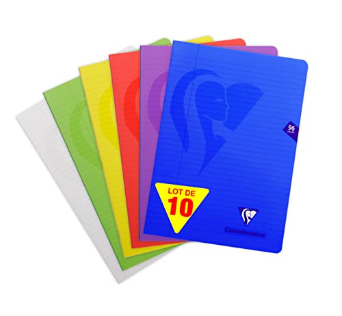 Clairefontaine 303165C - Packung mit 10 Heften Mimesys 17x22cm 48 Blatt blanko, 90g, farbig sortiert, 1 Pack Clairefontaine 303165C - Packung mit 10 Heften Mimesys 17x22cm 48 Blatt blanko, 90g, farbig sortiert, 1 Pack von Clairefontaine