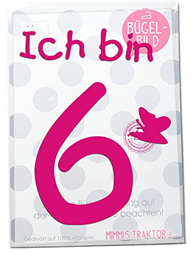 Bügelbild Ich bin ... + Schmetterling PINK Flockfolie Aufbügler Applikationen Bügelsticker für Stoffe Textilien Kinder zum Aufbügeln Flicken, Farbe:6 Bügelbild Ich bin ... + Schmetterling PINK Flockfolie Aufbügler Applikationen Bügelsticker für Stoffe Textilien Kinder zum Aufbügeln Flicken, Farbe:6 von Mimmis Traktor