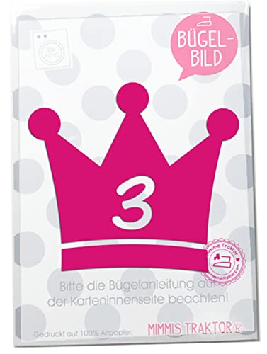 Bügelbild Krone Zahl 10,5 cm PINK Flockfolie Aufbügler Applikationen Bügelsticker für Stoffe Textilien Kinder zum Aufbügeln Flicken, Farbe:3 Bügelbild Krone Zahl 10,5 cm PINK Flockfolie Aufbügler Applikationen Bügelsticker für Stoffe Textilien Kinder zum Aufbügeln Flicken, Farbe:3 von Mimmis Traktor