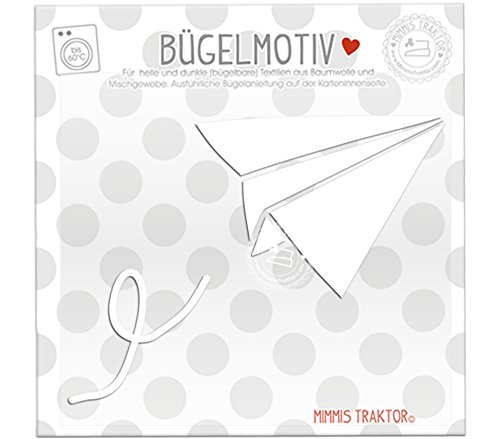 Bügelbild Papierflieger 8,5 cm x 6,7 cm WEISS Flockfolie Aufbügler Applikationen Bügelsticker für Stoffe Textilien Kinder zum Aufbügeln Flicken Bügelbild Papierflieger 8,5 cm x 6,7 cm WEISS Flockfolie Aufbügler Applikationen Bügelsticker für Stoffe Textilien Kinder zum Aufbügeln Flicken von Mimmis Traktor