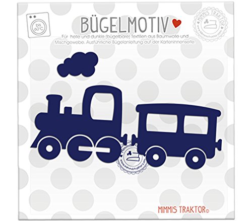 Bügelbild Zug Lokomotive 13 x 7,5 cm MARINE Flockfolie Aufbügler Applikationen Bügelsticker für Stoffe Textilien Kinder zum Aufbügeln Flicken Bügelbild Zug Lokomotive 13 x 7,5 cm MARINE Flockfolie Aufbügler Applikationen Bügelsticker für Stoffe Textilien Kinder zum Aufbügeln Flicken von Mimmis Traktor