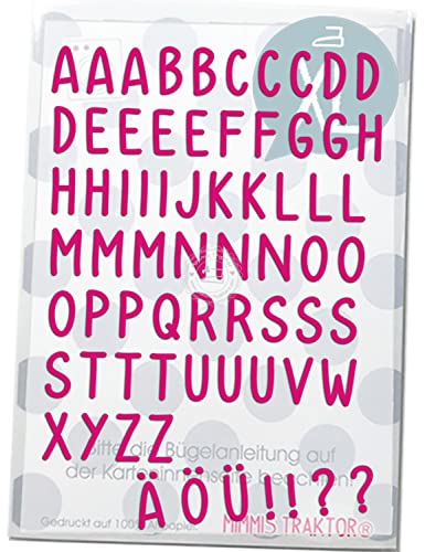 Bügelbild abc 2 cm Kids Alphabet Buchstaben Flockfolie Aufbügler Applikationen Bügelsticker für Stoffe Textilien Kinder zum Aufbügeln Flicken, Farbe:pink Bügelbild abc 2 cm Kids Alphabet Buchstaben Flockfolie Aufbügler Applikationen Bügelsticker für Stoffe Textilien Kinder zum Aufbügeln Flicken, Farbe:pink von Mimmis Traktor