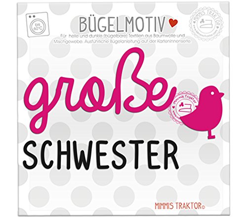 Bügelbild große Schwester mit Vogel Flockfolie Aufbügler Applikationen Bügelsticker für Stoffe Textilien Kinder zum Aufbügeln Flicken Bügelbild große Schwester mit Vogel Flockfolie Aufbügler Applikationen Bügelsticker für Stoffe Textilien Kinder zum Aufbügeln Flicken von Mimmis Traktor