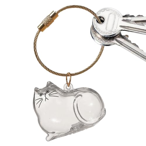 Mimoqk Cat Hair Storage Bottle, Clear Keepsake Container, Portable Mini Bin, Secure Lid Design, Transparent, Pet Memorial Supply for Travel Car Home Sympathy Use and More von Mimoqk
