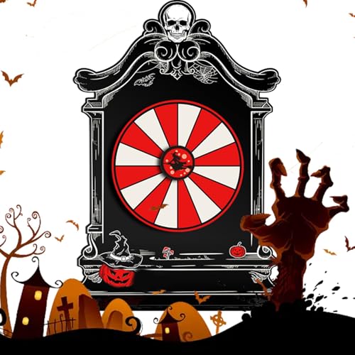 Mimoqk Halloween-Preisrad, Halloween-Drehrad, Brettspiel-Zubehör, Party-Spinner Fortune Wheel, lustiges Preis-Radspiel für Halloween, Versammlungen Mimoqk Halloween-Preisrad, Halloween-Drehrad, Brettspiel-Zubehör, Party-Spinner Fortune Wheel, lustiges Preis-Radspiel für Halloween, Versammlungen von Mimoqk