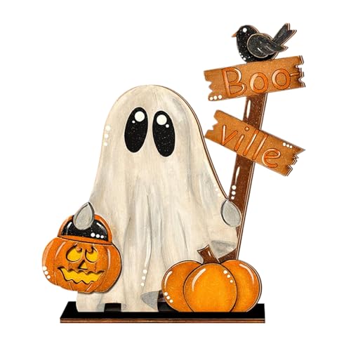 Mimoqk Holzgeisterfiguren, süße hölzerne Halloween -Schilder, Urlaub dekorativen, Tischverzierungen für Türen Desktop -Raum, Bauernhaus, Büros, Schlafsaal, Haunted House Decor, Multicoloror Mimoqk Holzgeisterfiguren, süße hölzerne Halloween -Schilder, Urlaub dekorativen, Tischverzierungen für Türen Desktop -Raum, Bauernhaus, Büros, Schlafsaal, Haunted House Decor, Multicoloror von Mimoqk