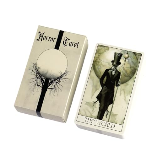Mimoqk Horror Tarot, Unique Tarot Decks, 78 Pieces Gothic Accessories, Mysterious Playing Supplies with Entertainment Value for Parties Gatherings Men Women, 4.06x2.36 Inches Mimoqk Horror Tarot, Unique Tarot Decks, 78 Pieces Gothic Accessories, Mysterious Playing Supplies with Entertainment Value for Parties Gatherings Men Women, 4.06x2.36 Inches von Mimoqk