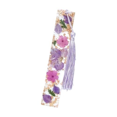 Mimoqk Lesezeichen für Frauen, gepresste Blume, Lesezeichen aus Epoxidharz, transparentes Gänseblümchen-Lesezeichen, niedliches Schreibwaren-Geschenk, Studenten, Lehrer, Buchliebhaber, für von Mimoqk