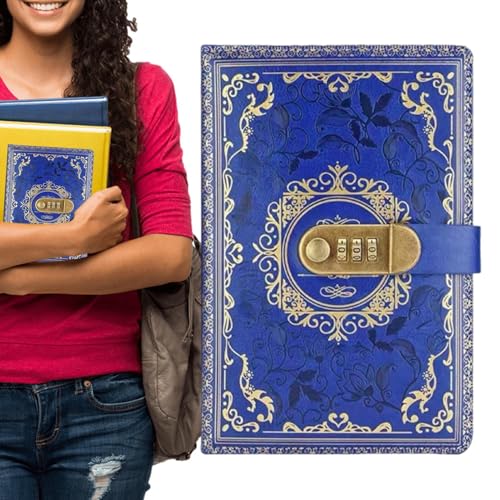 Mimoqk Tagebuch mit Verriegelung, A5 Tagebuch Notebook mit dreistelligem Passwort für Privatsphäre, sicheres Tagebuch Robette und Lesezeichen, persönlicher Notizblock für Teenager Mimoqk Tagebuch mit Verriegelung, A5 Tagebuch Notebook mit dreistelligem Passwort für Privatsphäre, sicheres Tagebuch Robette und Lesezeichen, persönlicher Notizblock für Teenager von Mimoqk