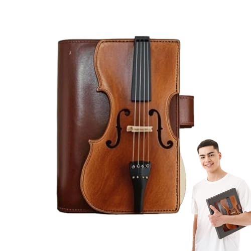Mimoqk Writing Journal, Work Notebook, Leather Diary, Pu Cover, 150 Lined Pages, Elastic Closure, Pen Loop, Violin Embossed Clef, Binding with Sturdy Stitching for Study Mimoqk Writing Journal, Work Notebook, Leather Diary, Pu Cover, 150 Lined Pages, Elastic Closure, Pen Loop, Violin Embossed Clef, Binding with Sturdy Stitching for Study von Mimoqk