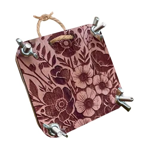 Pocket Flower Pressing Kit, Holzprägung, tragbares Pflanzenkunst-Tool, Handarbeitsmaschine für Preserving Blooms, künstlerische Konservierung für Scrapbooking, Projekte, Dekoration von Mimoqk