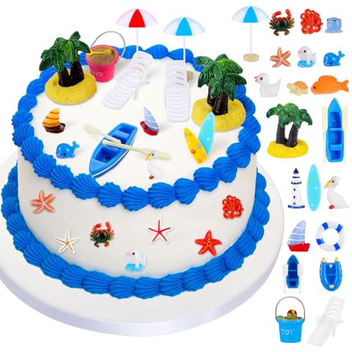 50 Stück Strandkorb Regenschirm Kuchen Dekoration, Sommer Ozean Kuchen Topper, Boot Palme Kuchen Topper Tropische Hawaii Strand Thema Party Dekorationen Zubehör für Pool Party Geburtstag Hochzeit 50 Stück Strandkorb Regenschirm Kuchen Dekoration, Sommer Ozean Kuchen Topper, Boot Palme Kuchen Topper Tropische Hawaii Strand Thema Party Dekorationen Zubehör für Pool Party Geburtstag Hochzeit von Minatee