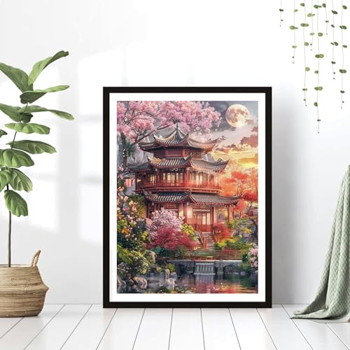Mincloss Diamond Painting Erwachsene, Diamant Painting Bastelset, Sakura 5D Diamond Painting landscape DIY Diamant Malerei für Home Wand Dekor 30x40cm Mincloss Diamond Painting Erwachsene, Diamant Painting Bastelset, Sakura 5D Diamond Painting landscape DIY Diamant Malerei für Home Wand Dekor 30x40cm von Mincloss