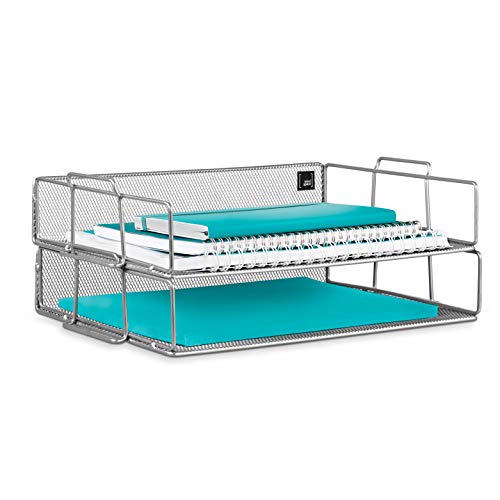 Mindspace 2 Ebenen stapelbar Brief Fach Stifthalter Silber von Mindspace