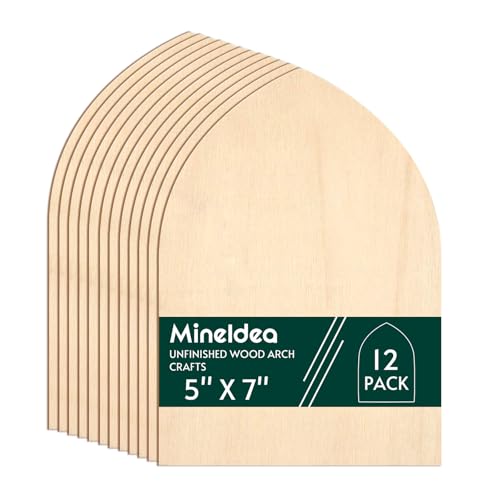 MineIdea 12 Stück unlackierte Gothic-Bogen-Holztafeln, 12,7 x 17,8 cm, Lindenholz, DIY, Holz, Gothic-Tafel, unlackierte Bogen-Holzbretter für Bastelarbeiten, DIY-Holzprojekte MineIdea 12 Stück unlackierte Gothic-Bogen-Holztafeln, 12,7 x 17,8 cm, Lindenholz, DIY, Holz, Gothic-Tafel, unlackierte Bogen-Holzbretter für Bastelarbeiten, DIY-Holzprojekte von MineIdea