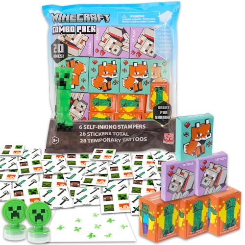 Minecraft Partygeschenke für 20 Gäste Bündel ~ 20 Stück Minecraft Geschenkboxen mit Aufklebern, Tattoos und Stempeln für Kindergeburtstagsparty | Minecraft Partyzubehör und Dekorationen Minecraft Partygeschenke für 20 Gäste Bündel ~ 20 Stück Minecraft Geschenkboxen mit Aufklebern, Tattoos und Stempeln für Kindergeburtstagsparty | Minecraft Partyzubehör und Dekorationen von Minecraft