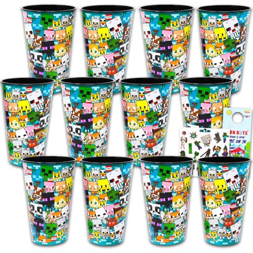 Minecraft Wiederverwendbare Trinkbecher – Videospiel-Partyzubehör, 12-teiliges Set mit 680 ml Bechern plus Aufklebern, mehr | Bulk Minecraft Wassergläser Minecraft Wiederverwendbare Trinkbecher – Videospiel-Partyzubehör, 12-teiliges Set mit 680 ml Bechern plus Aufklebern, mehr | Bulk Minecraft Wassergläser von Minecraft