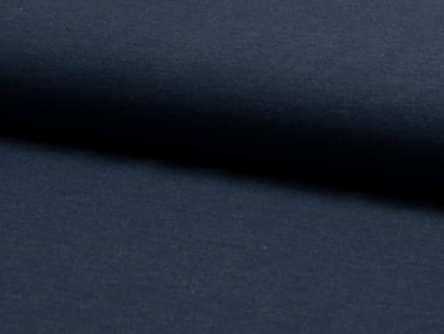 Baumwoll-Piqué-Stretch-Strickstoff, Jeansblau, melange – Meterware von Minerva Crafts