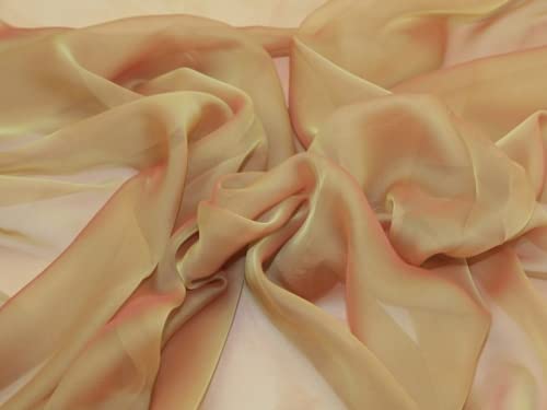 Kleiderstoff, kationisches Chiffon, goldfarben – Meterware Kleiderstoff, kationisches Chiffon, goldfarben – Meterware von MINERVA