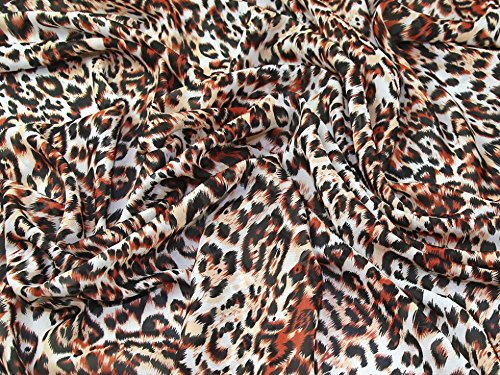 Minerva Crafts Chiffon-Kleiderstoff mit Tierdruck, Polyester, gebranntes Orange, Meterware Minerva Crafts Chiffon-Kleiderstoff mit Tierdruck, Polyester, gebranntes Orange, Meterware von Minerva