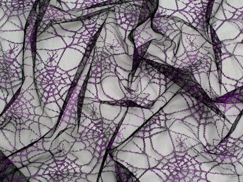 Minerva Crafts Spinnennetz-Netzstoff, Violett, Meterware von Minerva Crafts
