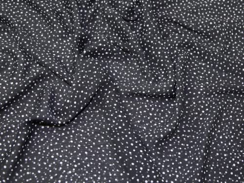 Minerva Crafts Spotty Print Crinkle Chiffon Kleid Stoff schwarz & weiß, pro Meter von Minerva Crafts