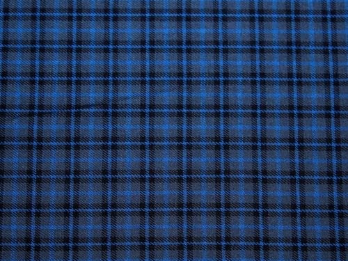 Poly Viskose Tartan passend Kleid Stoff blau – Meterware von Minerva Crafts