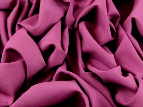 Soft Touch Polyester Crepe Kleid Stoff Raspberry Pink – Meterware von Minerva Crafts