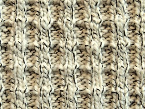 Waffel-Tweed-Baumwoll-Pullover-Strickstoff, cremefarben, Meterware von Minerva Crafts