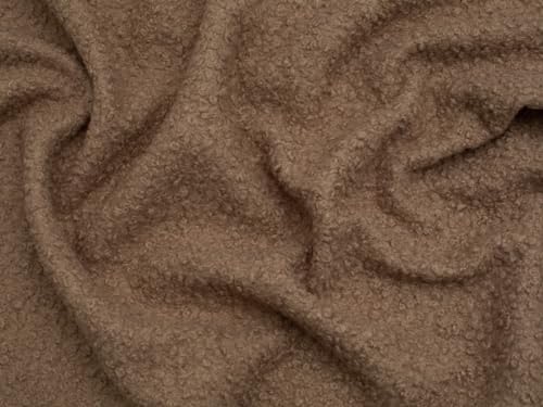 Boucle Strickstoff mit Beschichtung, Taupe – Meterware Boucle Strickstoff mit Beschichtung, Taupe – Meterware von Minerva