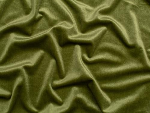 Minerva Core Range Samt-Stretch-Strickstoff für Bekleidung und Kleid, mittelschwer und geeignet zum Schneidern, Breite: ca. 150 cm, Meterware, Apfelgrün von Minerva