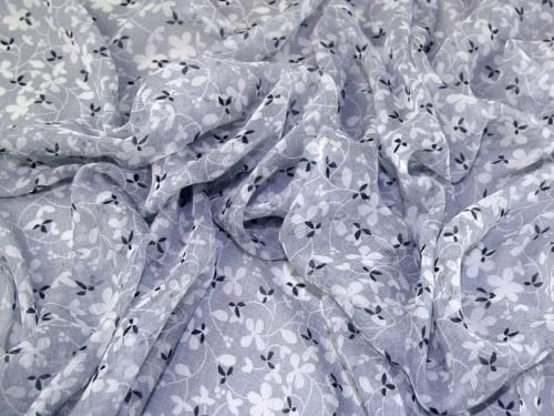 Minerva Seiden-Chiffon-Stoff, Silbergrau, Meterware Minerva Seiden-Chiffon-Stoff, Silbergrau, Meterware von Minerva