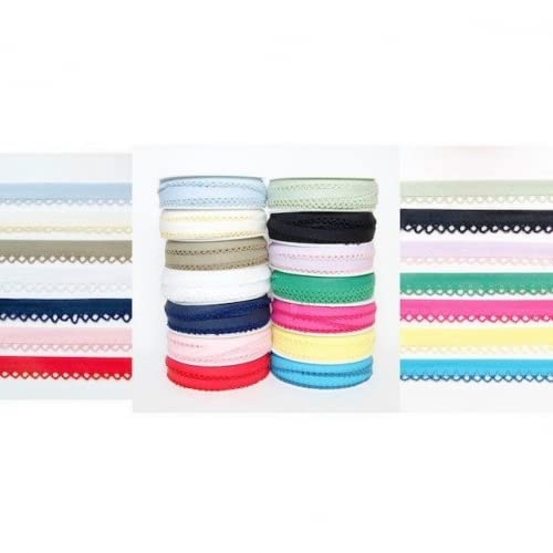 Schrägband mit Häkelkante, Meterware, cremefarben Schrägband mit Häkelkante, Meterware, cremefarben von Minerva