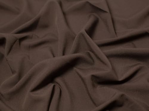 Stretch-Viskose-Anzugstoff, Dunkelbraun, Meterware von Minerva