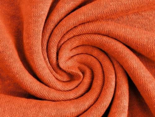 Strickstoff, Leinen, Viskose, Orange, Meterware von Minerva