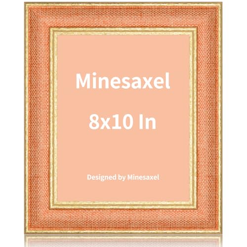 Minesaxel Einzigartiger Bilderrahmen, HD-Echtglas, niedlicher lustiger oder Vintage-Fotorahmen, 20,3 x 25,4 cm, goldfarbener Rand mit Staffelei für Tischplatte und Wand, 1 Stück Minesaxel Einzigartiger Bilderrahmen, HD-Echtglas, niedlicher lustiger oder Vintage-Fotorahmen, 20,3 x 25,4 cm, goldfarbener Rand mit Staffelei für Tischplatte und Wand, 1 Stück von Minesaxel