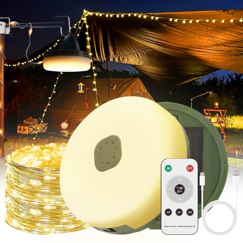 Mineup Camping Lichterkette Aufrollbar, Wasserdichte Tragbare LED Lichterkette mit 3 Beleuchtungsmodi, Lichterketten Außenbereich für Outdoor Camping Hof, Party Gartendeko, 10M warmes Licht Mineup Camping Lichterkette Aufrollbar, Wasserdichte Tragbare LED Lichterkette mit 3 Beleuchtungsmodi, Lichterketten Außenbereich für Outdoor Camping Hof, Party Gartendeko, 10M warmes Licht von Mineup