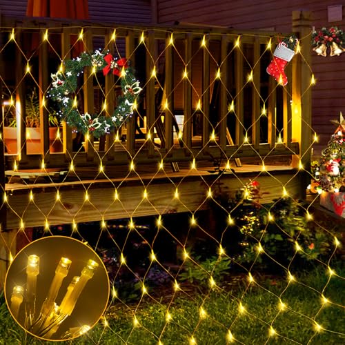 Mineup Lichternetz Außen, 3x2m 200 LED Lichterkette Außen Netz, LED Lichternetz, Lichterkette Netz, Timer 8 Modi, Wasserdichtes Lichternetz für Gärten, Weihnachtsbeleuchtung außen, Halloween,Warmweiss Mineup Lichternetz Außen, 3x2m 200 LED Lichterkette Außen Netz, LED Lichternetz, Lichterkette Netz, Timer 8 Modi, Wasserdichtes Lichternetz für Gärten, Weihnachtsbeleuchtung außen, Halloween,Warmweiss von Mineup