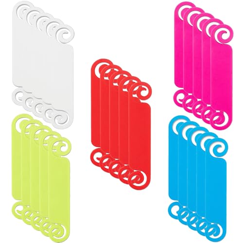 25 Stück Kabeletiketten, 5 Farben Wasserdicht Haltbar Kabelkennzeichnung und Markieren von Kabel, Wiederverwendbar Wasserdicht Kabelmanagement von MingFontec