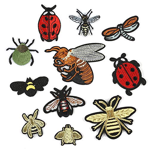 Mingjun 11 Stück Aufnäher zum Aufnähen oder Aufbügeln bestickte Aufnäher Stickerei Insekten für Kleidung Jacken Rucksäcke T-Shirt Jeans Applikation DIY Kleidung Mingjun 11 Stück Aufnäher zum Aufnähen oder Aufbügeln bestickte Aufnäher Stickerei Insekten für Kleidung Jacken Rucksäcke T-Shirt Jeans Applikation DIY Kleidung von MingJun