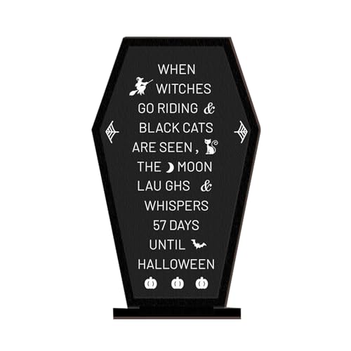 Halloween Adventskalender 2025,Halloween Festliches Wanddekoration Schild, Brieftafel Sarg Schreibtischzeichen, Festliche Stimmungsaufheller Für Geisterhaus Garten von Mingchengheng